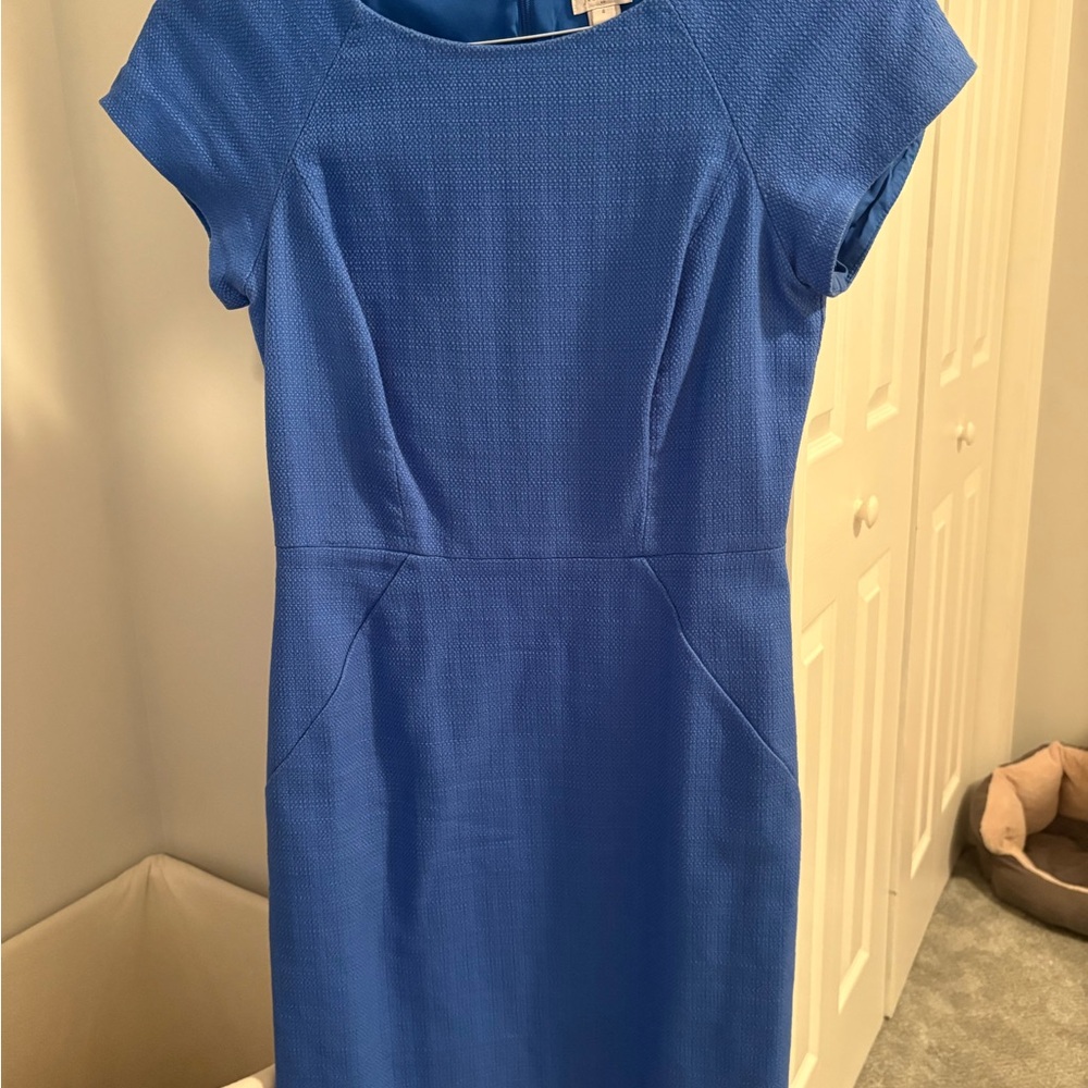 J. Crew Vibrant Blue Midi Dress